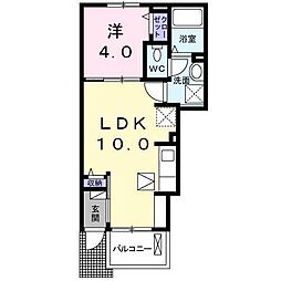 メゾン・サンT2 1LDKの間取図画像