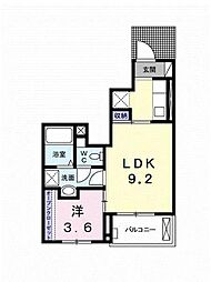 ノーヴァミトモ2 1LDKの間取図画像