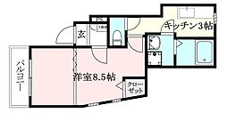 プライムニッタ 1Kの間取図画像