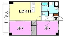 ビッグウエスト3 2LDKの間取図画像