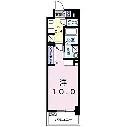 アルカンシェル 1Kの間取図画像