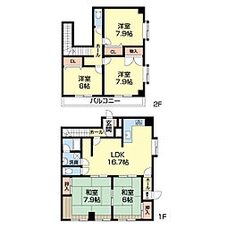 トラパレス 5LDKの間取図画像