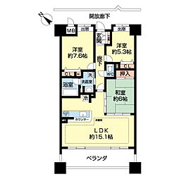 ザ・タワー新潟 3LDKの間取図画像