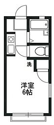 プリムローズハット 2階ワンルームの間取り