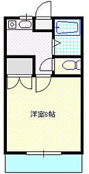 レーベンハイム 1Kの間取図画像