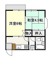 RKハイツ 2Kの間取図画像
