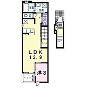 ＣＬＯＶＥ　－　II 203 ｜ 宮城県石巻市垂水町3丁目7番地10（賃貸アパート1LDK・2階・41.73㎡） その2