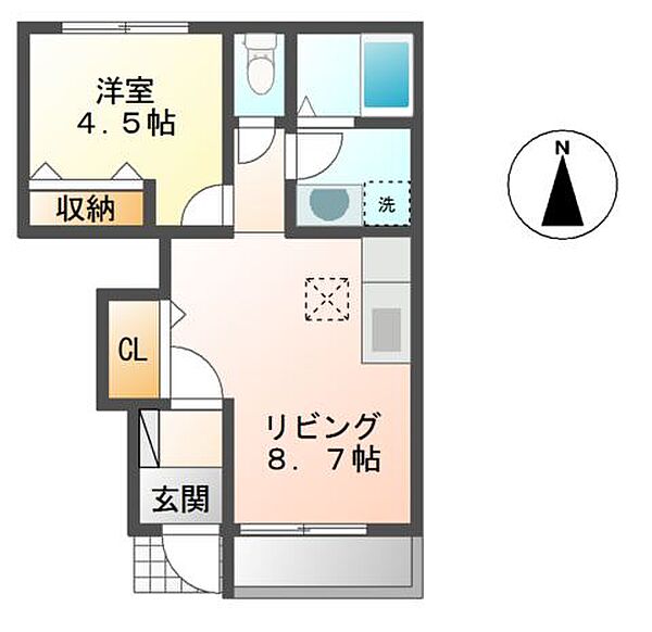 エイ・ティ　テラス 102｜宮城県石巻市渡波字栄田(賃貸アパート1LDK・1階・38.19㎡)の写真 その2