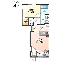 宮城県石巻市蛇田字中埣（賃貸アパート1LDK・1階・43.24㎡） その2