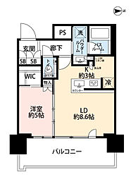 品川イーストシティタワー 1LDKの間取図画像