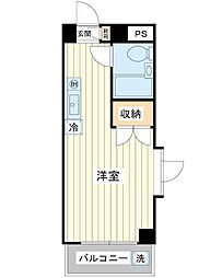 スカイハイツ ワンルームの間取図画像