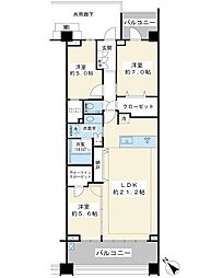 プラウド新浦安パークマリーナ 3LDKの間取図画像