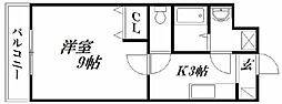 ラディッシュファーム 1Kの間取図画像