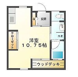 COURTM&M3 ワンルームの間取図画像