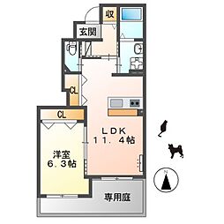 マ・グラン6 1LDKの間取図画像