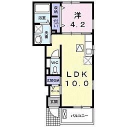 エンジェルスクエア 1LDKの間取図画像