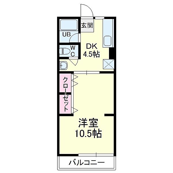 シティハイムすみれ 202｜静岡県浜松市中央区中沢町(賃貸アパート1DK・2階・32.44㎡)の写真 その2