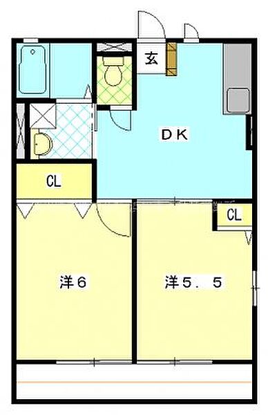 シャンテ 102｜静岡県浜松市中央区鼡野町(賃貸アパート2DK・1階・40.33㎡)の写真 その2