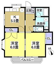 メゾンK　IV 202 ｜ 静岡県袋井市愛野2448-2（賃貸アパート2K・2階・42.12㎡） その2