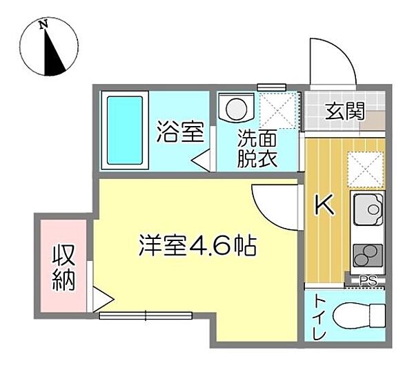 リベラメゾン和地山 202｜静岡県浜松市中央区和地山１丁目(賃貸アパート1K・2階・18.48㎡)の写真 その2