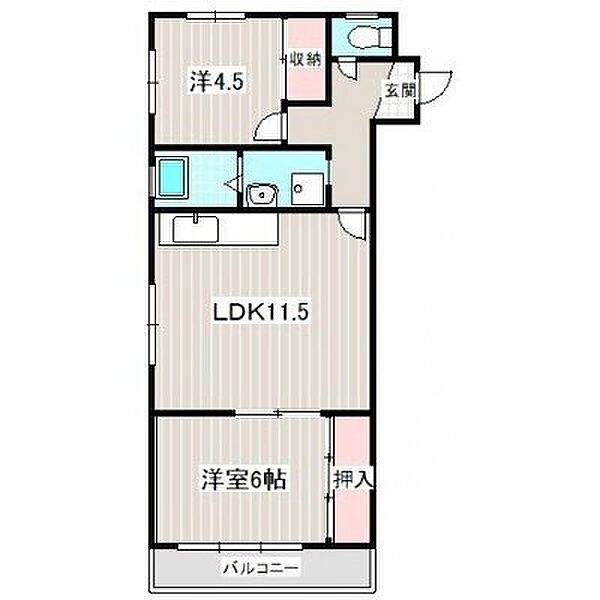 セブンヒルズ 105｜静岡県浜松市中央区蜆塚１丁目(賃貸マンション2LDK・1階・53.53㎡)の写真 その2