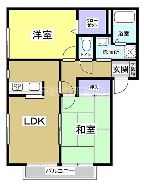 シャルムコートIII 101｜静岡県浜松市中央区篠ケ瀬町(賃貸アパート2DK・1階・51.03㎡)の写真 その2