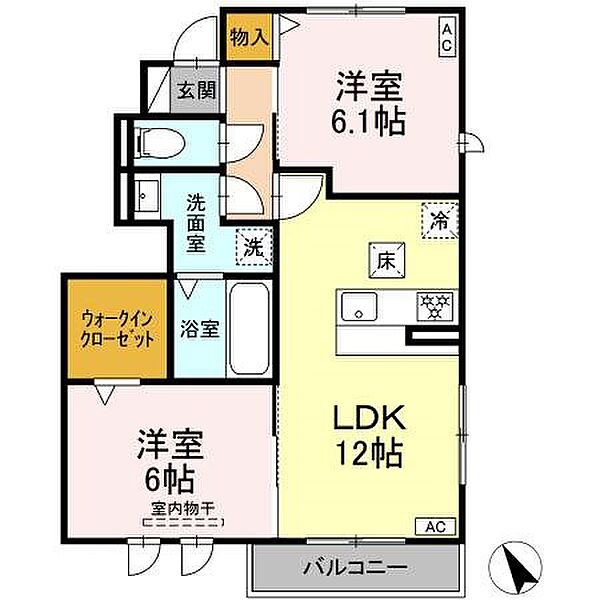 仮）D-room高丘北 101｜静岡県浜松市中央区高丘北２丁目(賃貸アパート2LDK・1階・55.72㎡)の写真 その2