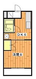 メゾンドプルミエル 1DKの間取図画像