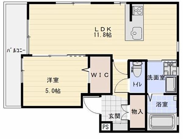 ビアンヌール半田山 102｜静岡県浜松市中央区半田山５丁目(賃貸マンション1LDK・1階・42.58㎡)の写真 その2