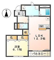 クレッセント若林A  ｜ 静岡県浜松市中央区若林町（賃貸アパート1LDK・1階・49.16㎡） その2