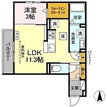 D-Hills　篠ケ瀬 103 ｜ 静岡県浜松市中央区篠ケ瀬町676番、684番1（賃貸アパート1LDK・1階・37.87㎡） その2