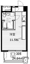 Felicita二星（フェリチタニセイ） 305 ｜ 静岡県浜松市中央区泉３丁目1-62（賃貸マンション1R・3階・24.64㎡） その2