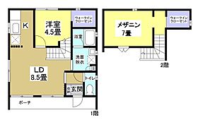 サクラパルA A ｜ 静岡県湖西市鷲津1827-2（賃貸一戸建1LDK・--・57.13㎡） その2