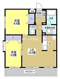 間取図画像 2LDK