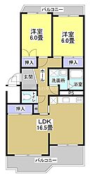 CLASS2 2LDKの間取図画像