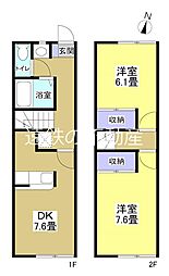 レオパレス延久 2DKの間取図画像