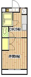 ハウスグラミー1 1DKの間取図画像