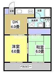 エクセーラ 2DKの間取図画像