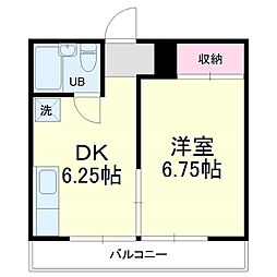 M.O 1DKの間取図画像