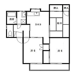 エクセレント 3DKの間取図画像