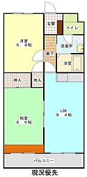 ビューしじみの森 2LDKの間取図画像