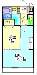 Sky 1LDKの間取図画像