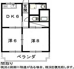 マンションロジュマン2 2DKの間取図画像