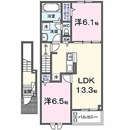 リベルタ 2LDKの間取図画像