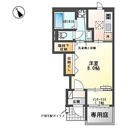 NEOリバティ 1Kの間取図画像