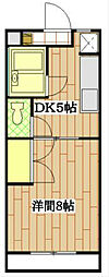 マンション金丸 1DKの間取図画像