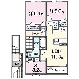 ププコティ 3LDKの間取図画像