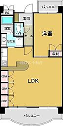 クレール浜松2 1LDKの間取図画像