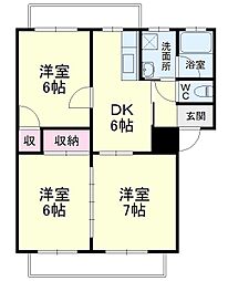 シンフォニーA 3DKの間取図画像