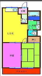 ファインシティ1 2LDKの間取図画像